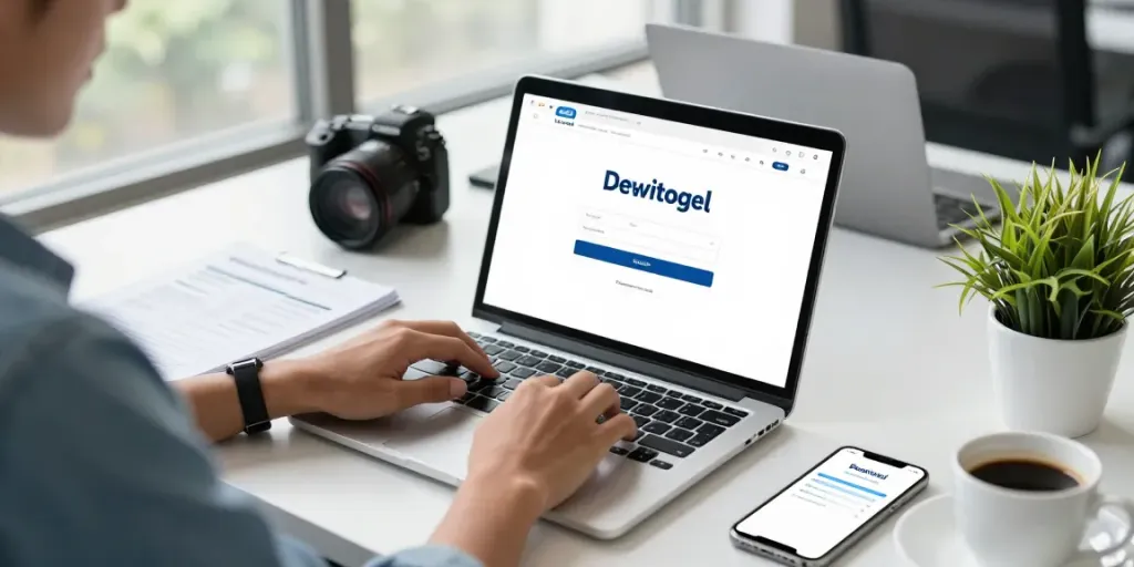 Proses dewitogel login yang praktis dan sederhana di ruang kerja modern.
